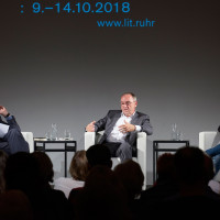 lit.RUHR 2018: Fritz Pleitgen, Norbert Walter-Borjans und Kevin Kühnert © Palazzo