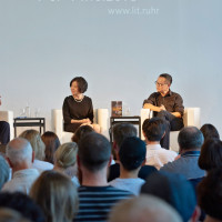 lit.RUHR 2018: Max Kalkhof, Jing Bartz, Cixin Liu und Mark Bremer (v.l.n.r.) © Palazzo