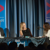 lit.RUHR 2019: Rainer Strecker, Cornelia Funke und Katty Salié © plzzo.com/lit.RUHR