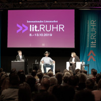 lit.RUHR 2019: Stefan Diekmann, John Strelecky und Anouk Schollähn © plzzo.com/lit.RUHR