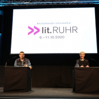 lit.RUHR 2020: Edin Hasanovic und Cordula Stratmann ©Ast/Juergens I lit.RUHR