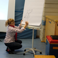 lit.RUHR 2020: Daniela Kulot mit "Krokodil, Giraffe und die große Überraschung" im Rahmen des lit.RUHR Vorschul-Buch-Programms. I ©Ast/Juergens I lit.RUHR