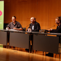 lit.RUHR 2022: 21.10.: Fabian Hinrichs, Knut Elstermann & Claudia Michelsen ©Kai Schulz