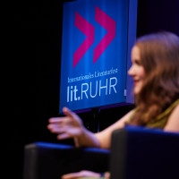 lit.RUHR 2025: 12.10. Der große Umbruch – Ricarda Lang und Steffen Mau sprechen mit Louis Klamroth über Krisen, Konflikte und Kompromisse ©Anna Spindelndreier